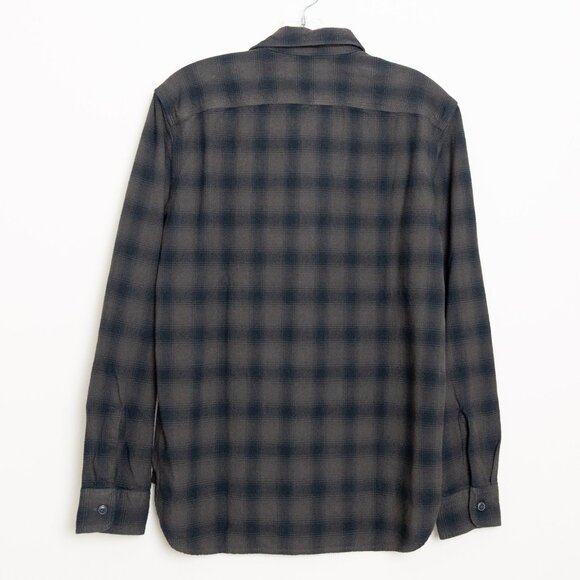 RRL Ralph Lauren Shirt Plaid Black Grey Plaid Western Workwear Button Up Small - Picture 2 of 14